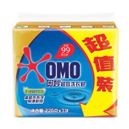 奥妙（OMO） 99超效香皂 肥皂 洗衣皂226g*3(新老包装随机发货) 