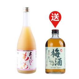 UMENOYADO 梅乃宿 梅酒 日本进口青梅酒桃子酒果肉 720ml（送梅酒500ml）