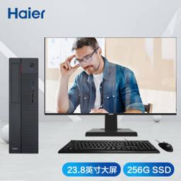 海尔（Haier） 天越 Y3M 23.8英寸 台式机 黑色(赛扬J4105、核芯显卡、8GB、256GB SSD、风冷)