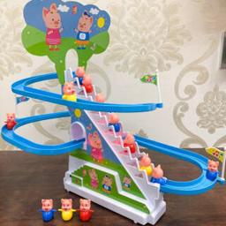 爱乐心 小猪爬楼梯电动玩具 电池款 滑梯+三佩奇 