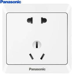 松下（Panasonic） 开关插座 正五孔插座二三极10A插座 WMWA122-N 雅悦白色-热销