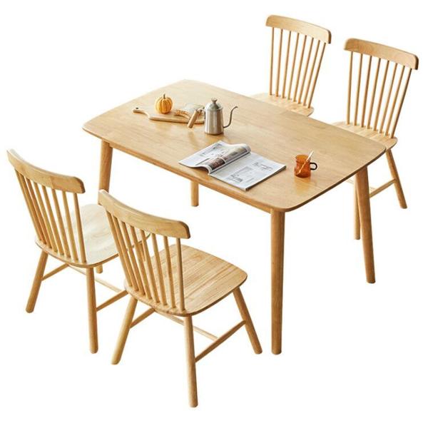 云云佳美 实木餐桌椅组合轻奢餐台北欧小户型全实木现代简约家用长方形饭桌 