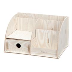 PLUS会员：Comix 齐心 B2231 多功能木质创意组合收纳盒