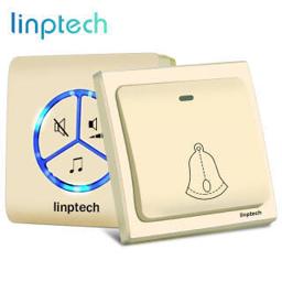 Linptech 领普 科技（linptech）门铃 无线家用不用电池自发电远距离防水老人呼叫器 G1香槟金一拖一门铃