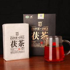 中国顶级黑茶品牌！白沙溪1953天茯茶安化黑茶318g 110元