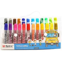 M&G 晨光 文具24色磨砂水彩笔 幼儿园可洗水彩笔 儿童绘画涂鸦 美术课必备 史努比系列SCP90173