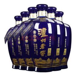 luzhoulaojiao泸州老窖头曲蓝花瓷52度浓香型1l装整箱1000ml6