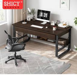 SHICY 实采 电脑台式桌简约家用办公桌带抽屉出租房学生学习卧室书桌写字桌子多色多尺寸可选 