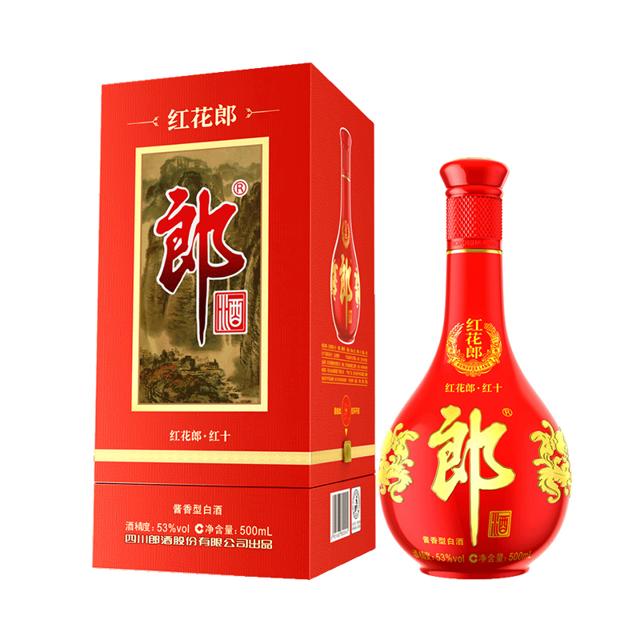 langjiu郎酒红花郎10第四代53度500ml6瓶