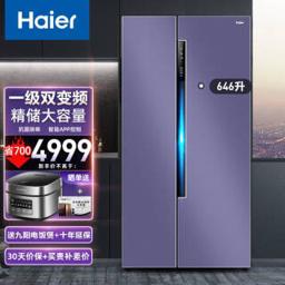 海尔（Haier） BCD-646WLHSS9EN9U1 对开门智能冰箱 646升 