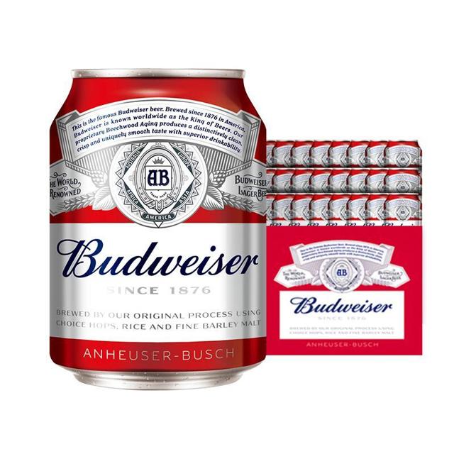 88VIP：Budweiser 百威 小麦醇正啤酒 255ml*24听 整箱装迷你