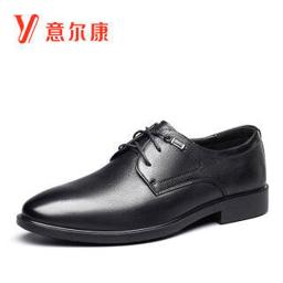 男鞋圆头商务正装鞋时尚单鞋系带皮鞋 9641ae97105w 黑色 39,京东商城