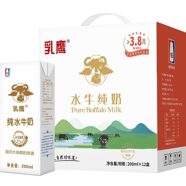 南国乳业 水牛奶纯水牛奶200mlX12盒