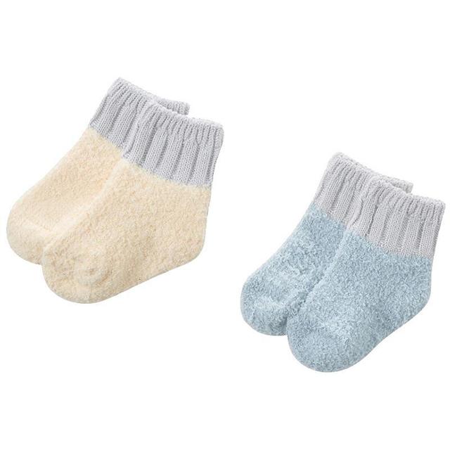 戴维贝拉 儿童袜子冬季男女童袜子 雪尼尔中筒袜