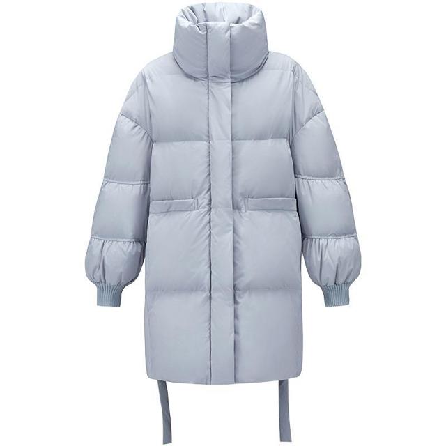 GOLDFARM 高梵 羽绒服女2021年新款中长款设计感小众白鸭绒冬装官方外套正品