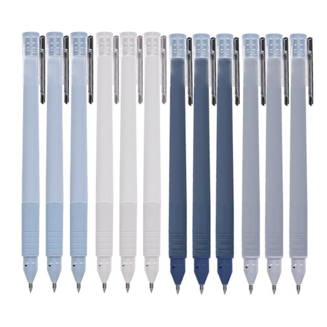M&G 晨光 文具0.5mm黑色中性笔 灰谐系列签字笔 子弹头水笔 12支/盒AGP14904