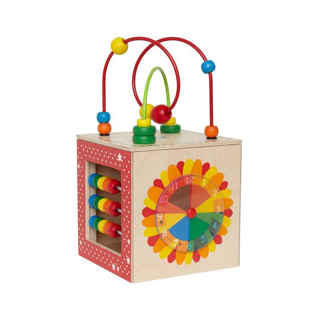 Hape 木质儿童益智玩具 Q游戏架 宝宝早教智力2岁以上创意串珠礼