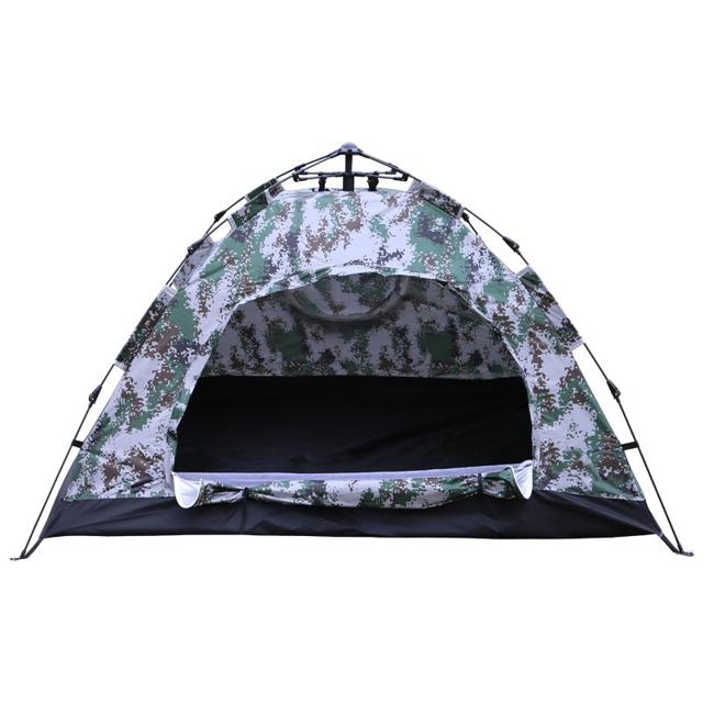 君野部落 JY-825 双人迷彩速开自动帐篷 单层2*1.5m野外露营帐篷