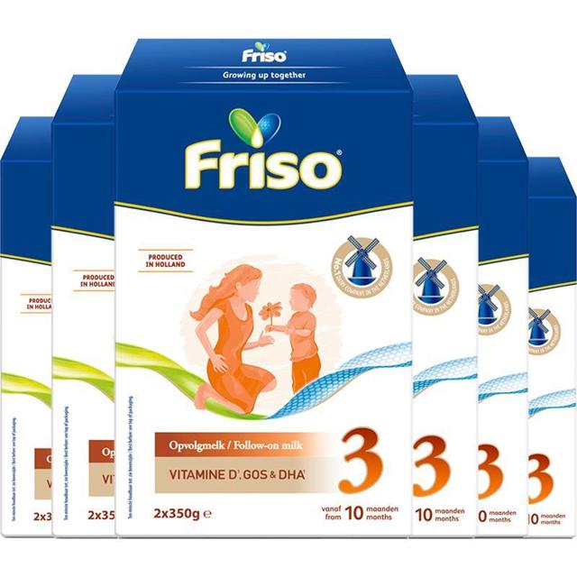 Friso 美素佳儿 荷兰Friso美素佳儿进口婴幼儿奶粉3段5倍DHA700g*6 无香兰素正品