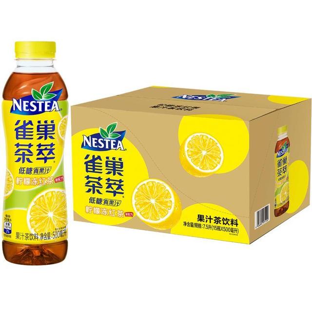 Nestlé 雀巢 Nestle/Nestle/雀巢茶萃柠檬冻红茶果汁茶饮料500ml*15瓶整箱