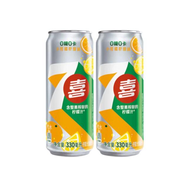 3.9元撸 7喜无糖小柑橘碳酸饮料2瓶