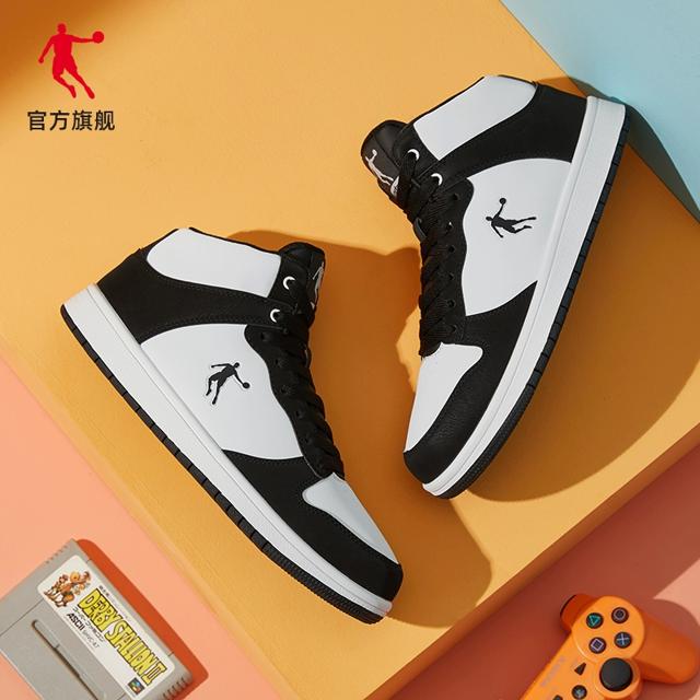 中国乔丹2023秋季新款高帮潮流板鞋
