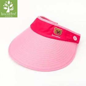 kocotree kk树 KQ15431 儿童空顶防晒帽 升级版 玫粉色 48-52cm