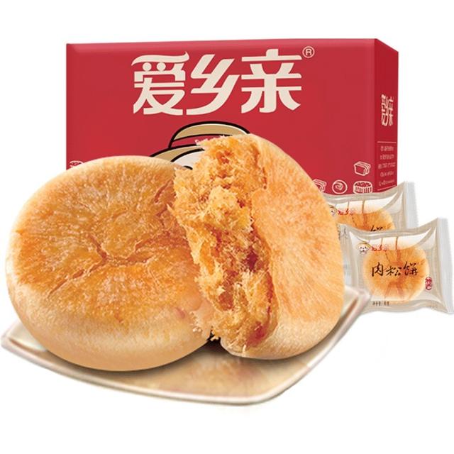 爱乡亲 肉松饼整箱早餐小面包 共500g 12枚