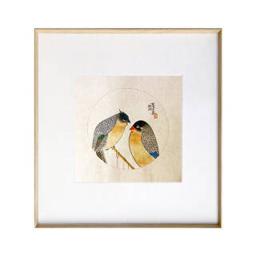 1800元 ARTMORN 墨斗鱼艺术 朱婉莹 花鸟工笔水墨画原作《你开心就好》18×18cm 纸本国画