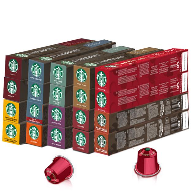 星巴克家享意式浓缩胶囊咖啡黑咖啡20盒