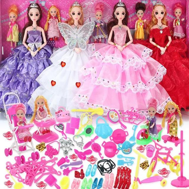 会唱歌芭比娃娃套装大礼盒屋玩具公主女孩子