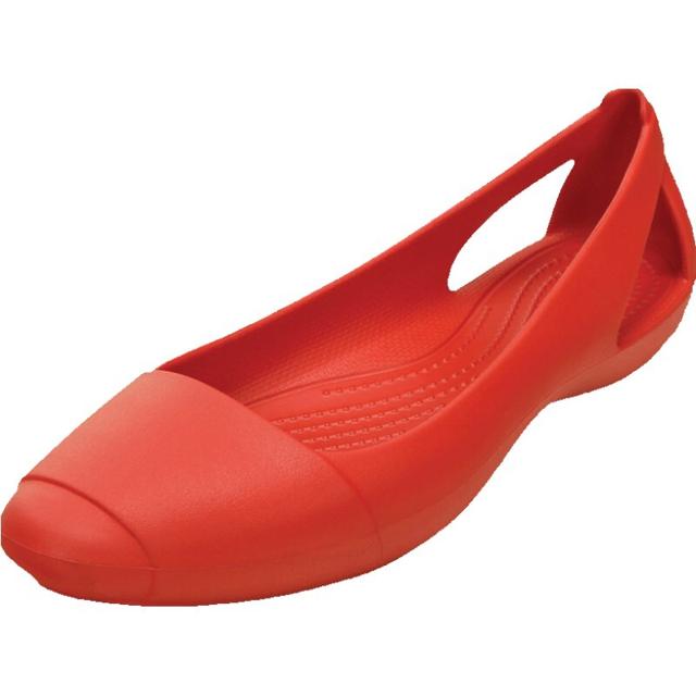 卡骆驰（crocs） Crocs女鞋 红色仙女风休闲平底鞋卡骆驰低帮镂空单鞋|202811