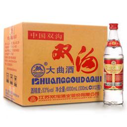 有券的上：双沟 大曲优异 53度 浓香型白酒 500ml*12瓶