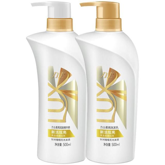 力士（LUX） 联合利华力士大白瓶新活炫亮洗发水顺滋养留香正品500ml*2套装
