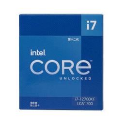 英特尔（intel） 12代英特尔®酷睿™ Intel i7-12700KF 台式机CPU处理器 12核20线程 单核睿频至高可达5.0Ghz 25M三级缓存