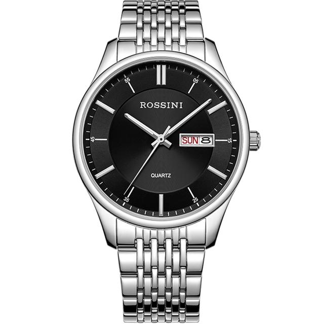罗西尼（ROSSINI） 男手表石英表新款正品启迪系列夜光男表818573W04F 