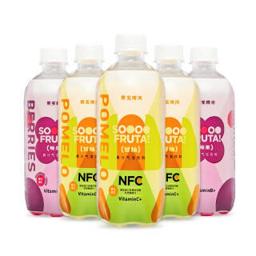 鲜汽十族 果汁汽水 450ml*5瓶 