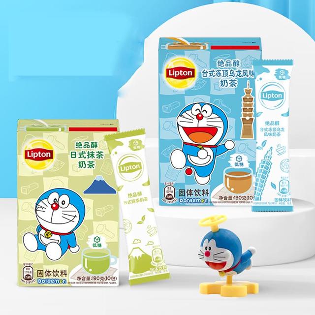 立顿官方旗舰 哆啦A梦联名奶茶4盒x10条