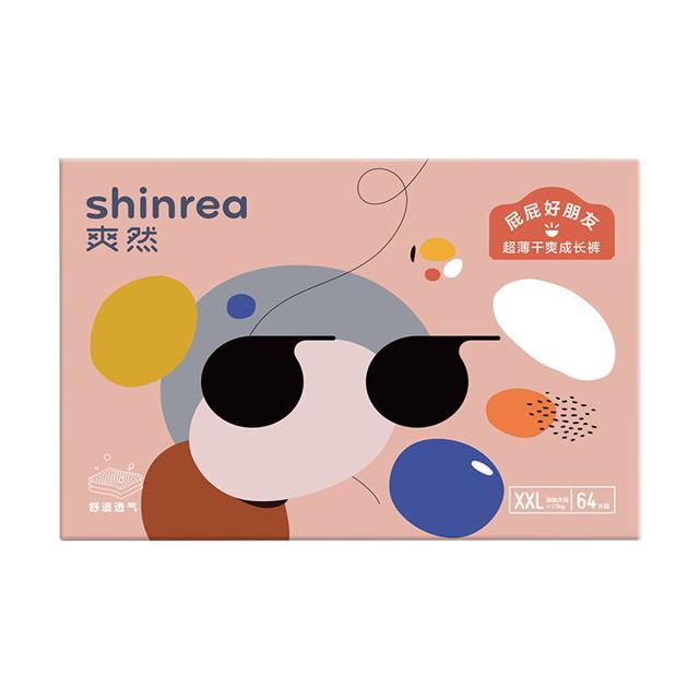 shinrea 爽然 超薄 婴儿拉拉裤 XXL 64片