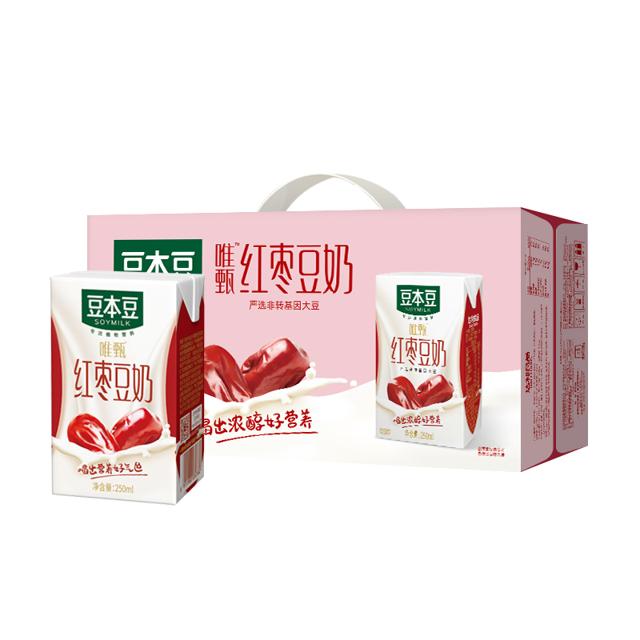 SOYMILK 豆本豆 唯甄红枣营养早餐奶250ml*24盒新旧包装随机发 