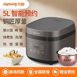 九阳（Joyoung） 电饭煲5L铜釜内胆预约定时多功能柴火饭电饭锅 