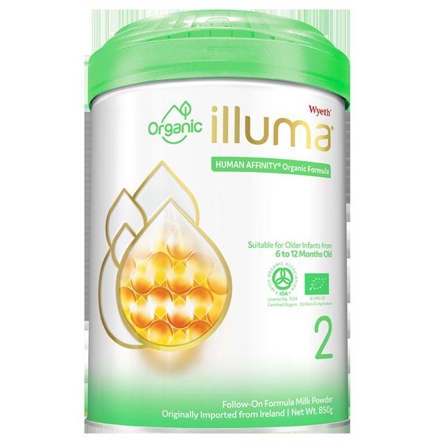 illuma 启赋 惠氏启赋有机婴幼儿奶粉 2段奶粉 宝宝奶粉6-12月850g*1惠氏有机