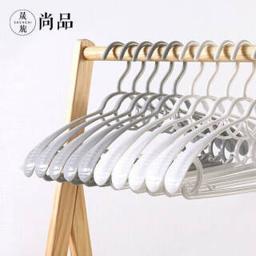 晟旎尚品 衣架 塑料衣架加厚宽肩防滑无痕晾衣架多功能领带衣挂衣服撑子 灰白双色10只装