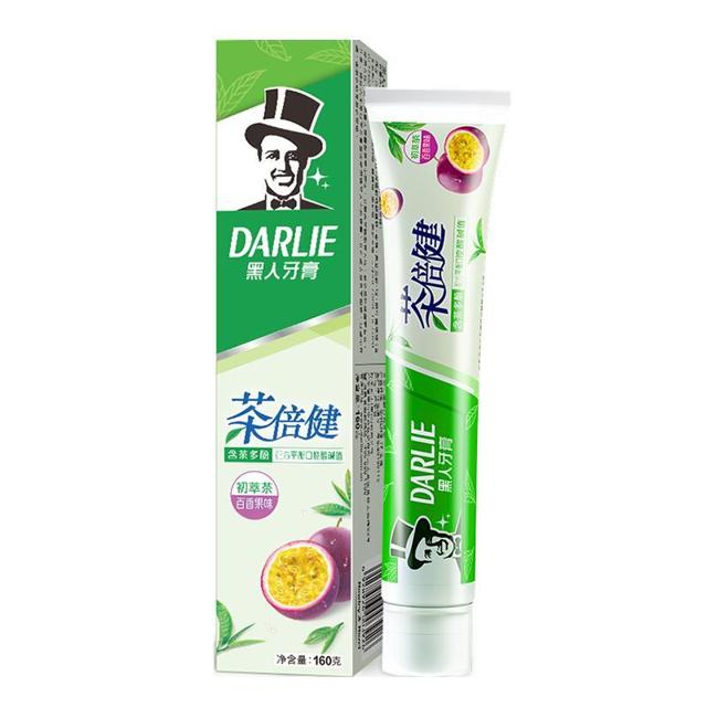 黑人（DARLIE） 新款茶倍健水果味牙膏去黄牙垢亮白清新口气去渍官方旗舰店
