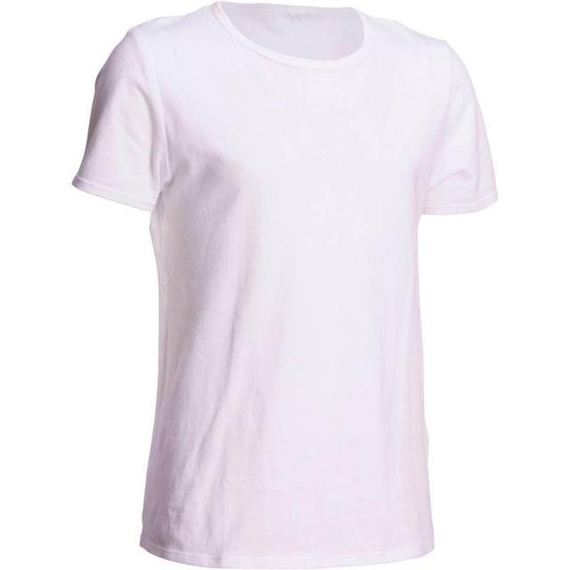 迪卡侬（DECATHLON） 短袖t恤男女童中大童儿童运动休闲纯色纯棉打底上衣GYMB