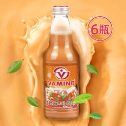 VAMINO 哇米诺 泰国进口哇米诺VAMINO泰式奶茶风味豆奶300ml*6瓶 玻璃瓶装泰式红茶味豆奶茶下午茶网红饮料