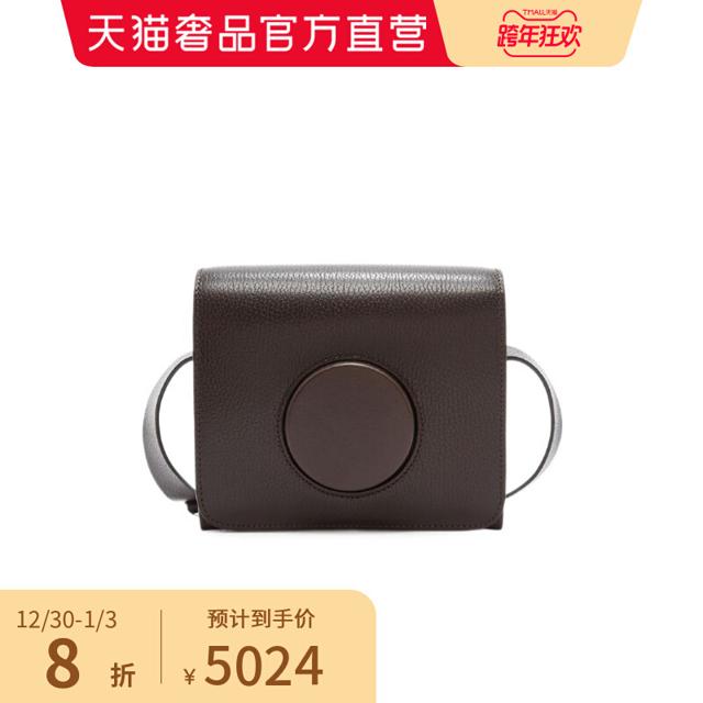 LEMAIRE 2021冬季深巧克力色牛皮革女士斜挎包 