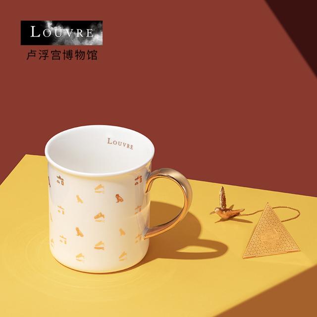 卢浮宫博物馆 复古金字塔陶瓷杯套装 创意圣诞礼物