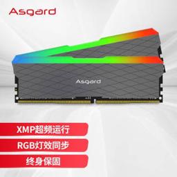 Asgard 阿斯加特 DDR4 32G(16G*2) 3200 洛极系列W2 RGB灯条台式机内存条 