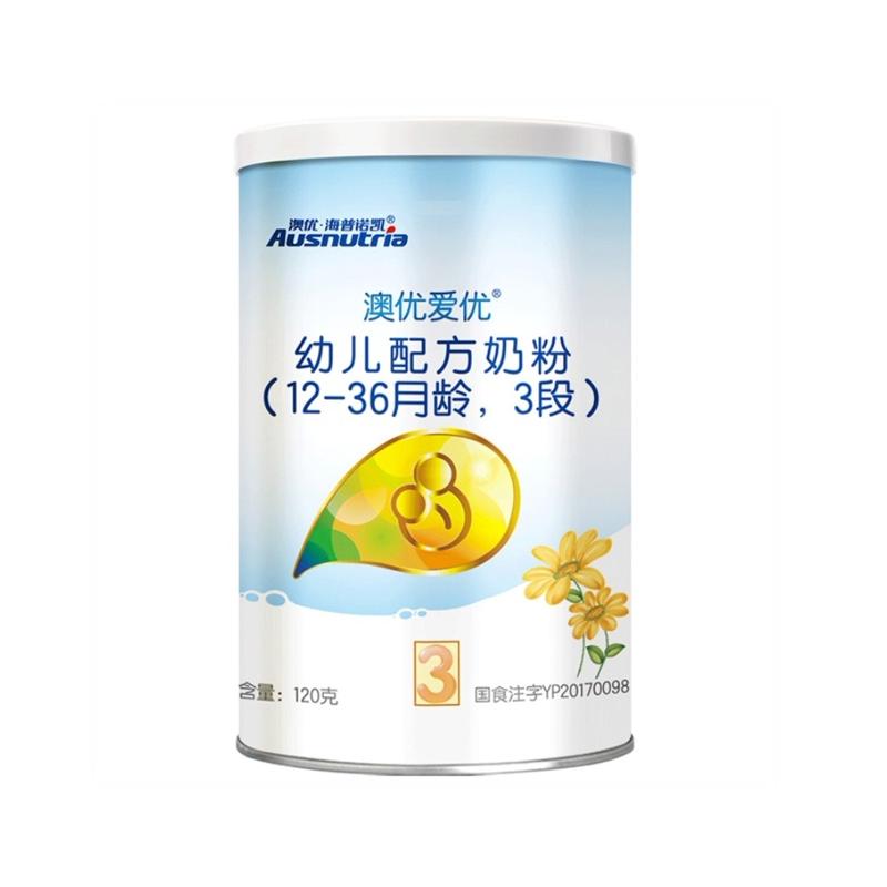Ausnutria 澳优 爱优较大婴儿配方奶粉适用于1-3岁3段120g×1罐婴儿牛奶粉